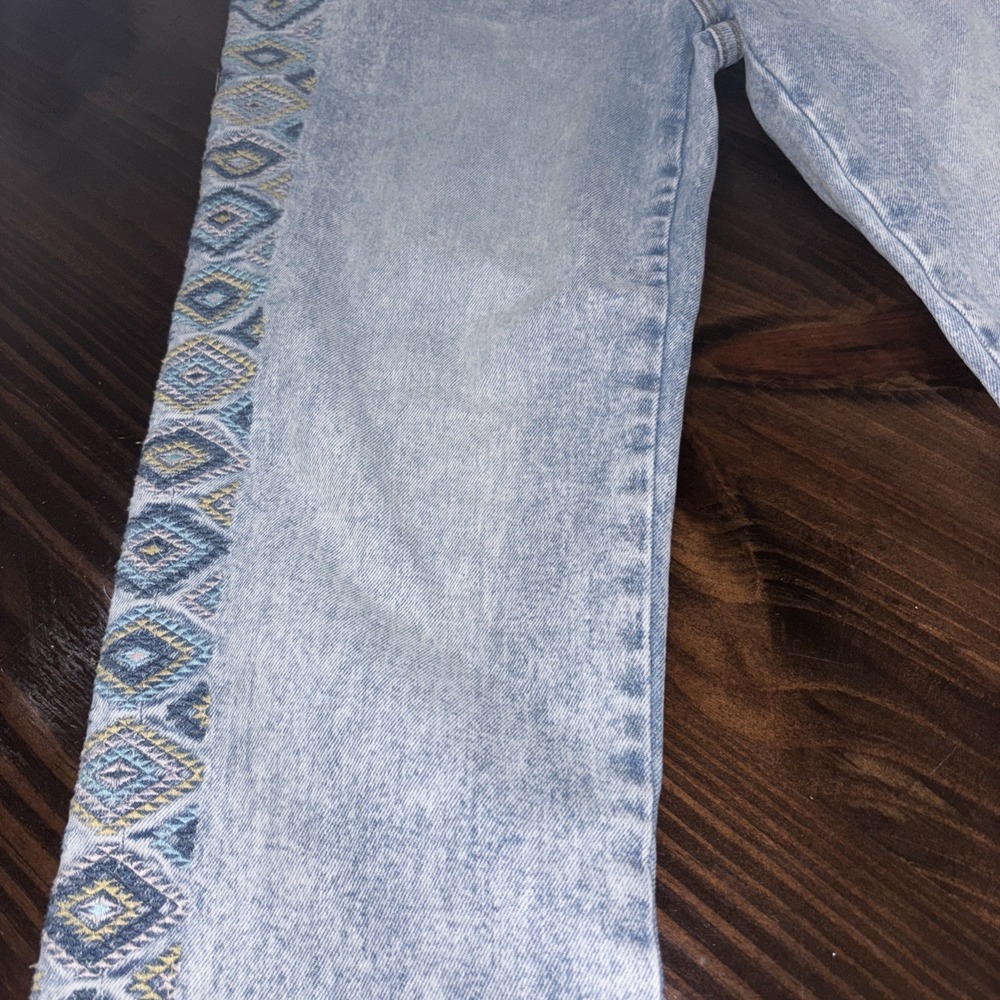 Driftwood Anthropologie Gizelle High-Rise Embroidered Skinny Jeans Size 27 - Picture 4 of 8